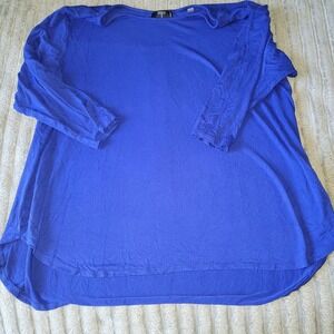 Tahari Women's Blue Blouse 2X